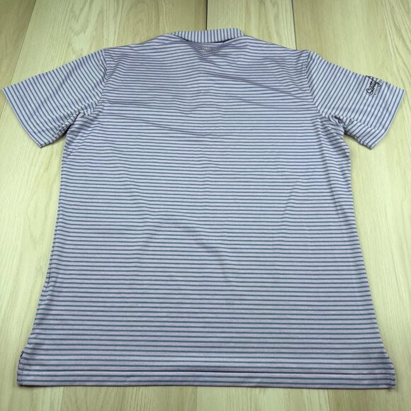 Peter Millar Mens Purple Striped Scotty Cameron Agave Man Stretch Polo Shirt XL - Picture 3 of 14